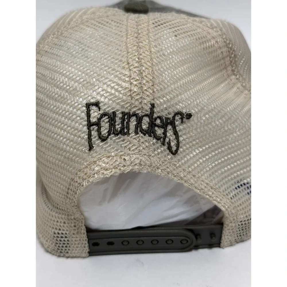 Founders Brewing Trucker Hat Olive Green Cream Mesh Snapback Beer Brewing Icons